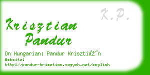 krisztian pandur business card